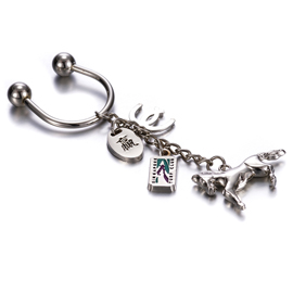 Custom Charm Keychain in Horse Shaped