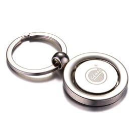 Spinning Engraved Metal Promotional Keychain