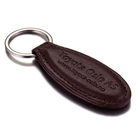 Promotional Leather Keychain with Hot Stamp Logo