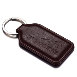 Promotional Leather Keychain with Hot Stamp Logo