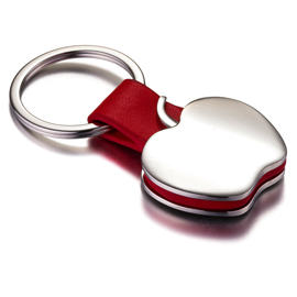 Customized Leather Keychain in Apple Shaped
