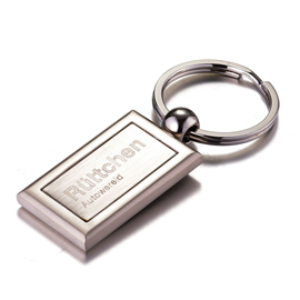 Rectangle Engraved Metal Keychain