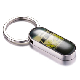 Metal Keychain With Customized Epoxy Logo