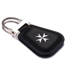 Metal/PU Keychain with Engraved Logo