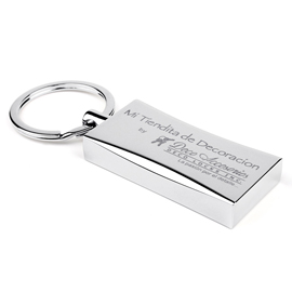 Metal Keychain in Rectangle Shape