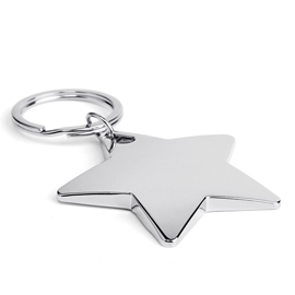 Star Shape Metal Keychain