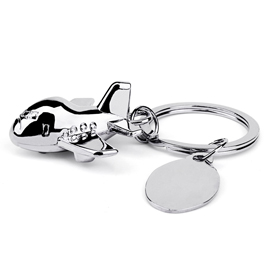 Plane Shape Metal Keychain