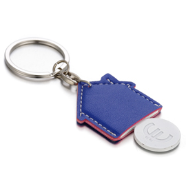 Trolley Coin Leather Keychain